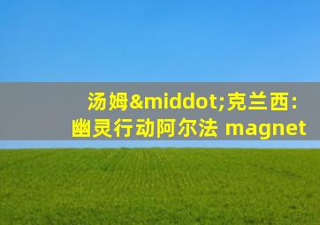 汤姆·克兰西:幽灵行动阿尔法 magnet